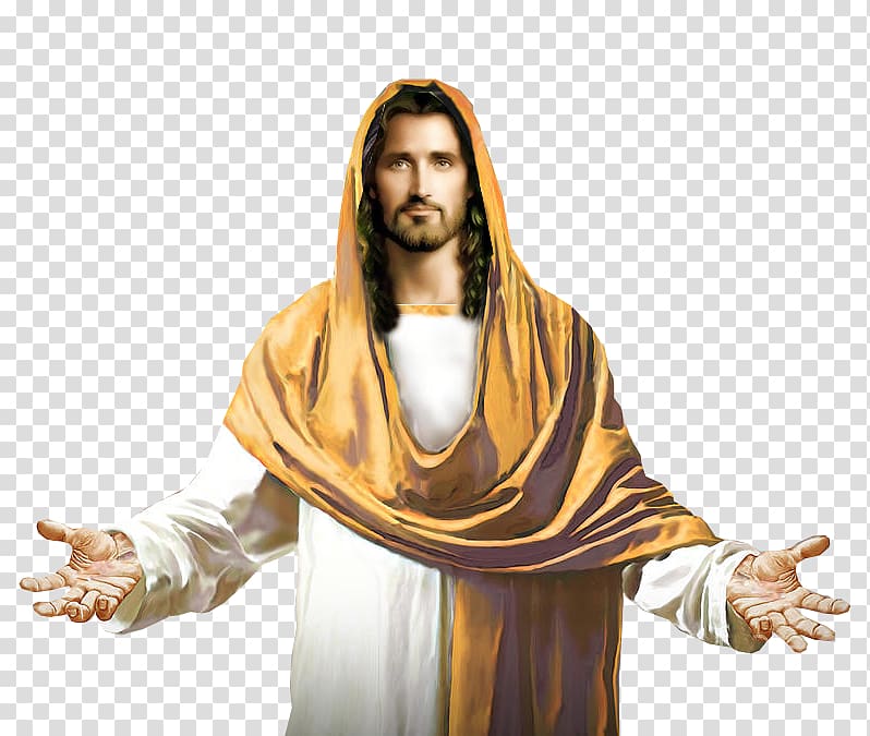 Depiction of Jesus Resurrection of Jesus, Jesus Christ , Jesus Christ opening arms wide transparent background PNG clipart