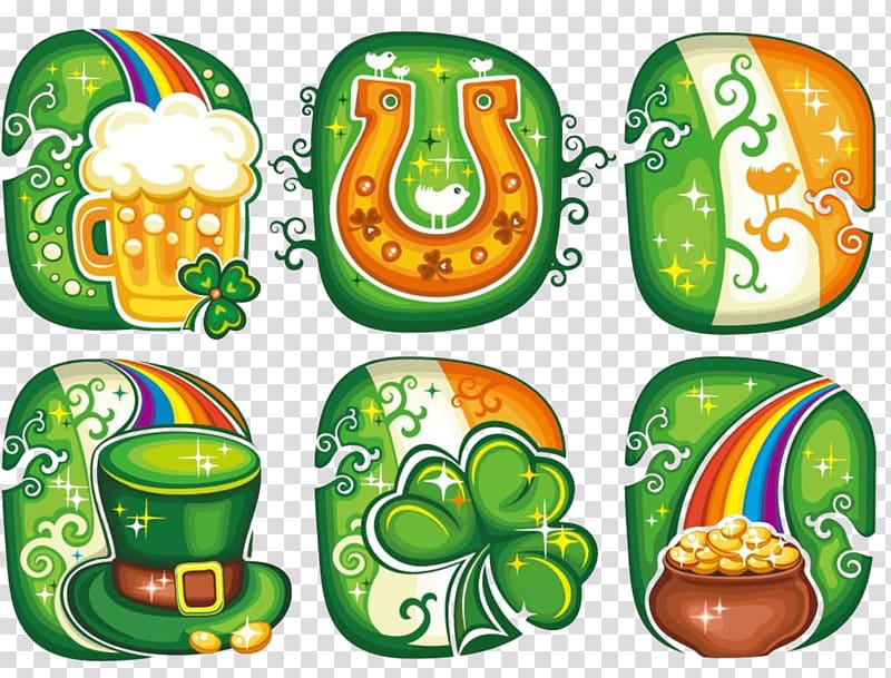 Ireland Shamrock Leprechaun Flag, Oktoberfest element transparent background PNG clipart