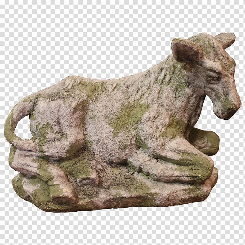 Sculpture Stone carving Cattle Figurine, Cow pattern transparent background PNG clipart