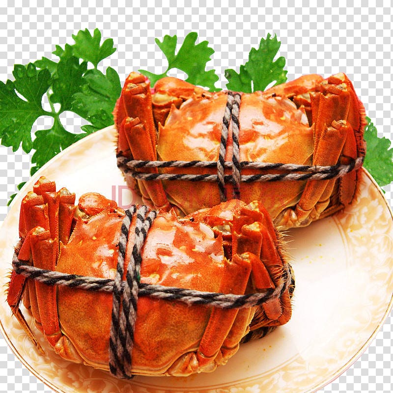 Yangcheng Lake Crab Chongming Island Chinese cuisine Seafood, Yangcheng Lake hairy crabs transparent background PNG clipart