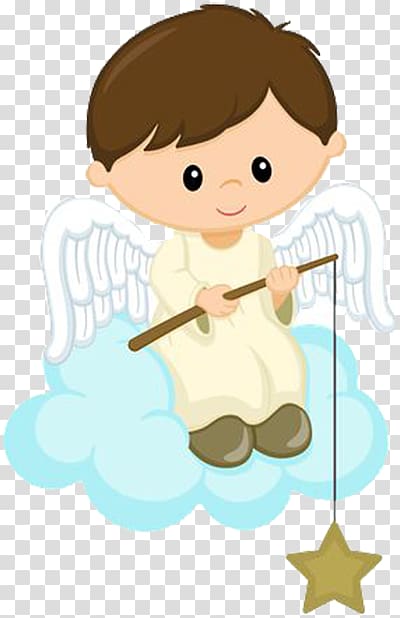 catch the stars little angel transparent background PNG clipart