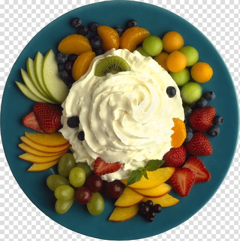 Ice cream Pavlova Frozen yogurt Pastila, fruit salad transparent background PNG clipart