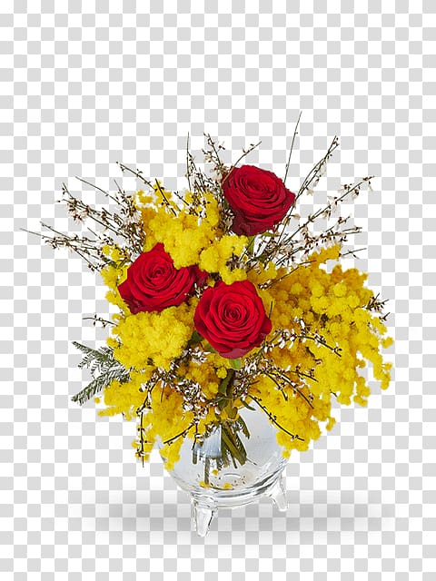 Floral design Acacia dealbata Cut flowers Vase Rose, festa della donna transparent background PNG clipart
