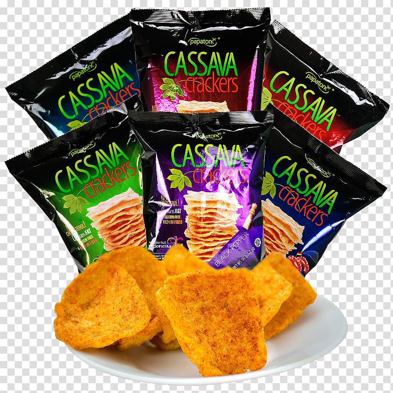 Instant noodle Potato chip Snack Food, CASSAVA chips transparent background PNG clipart