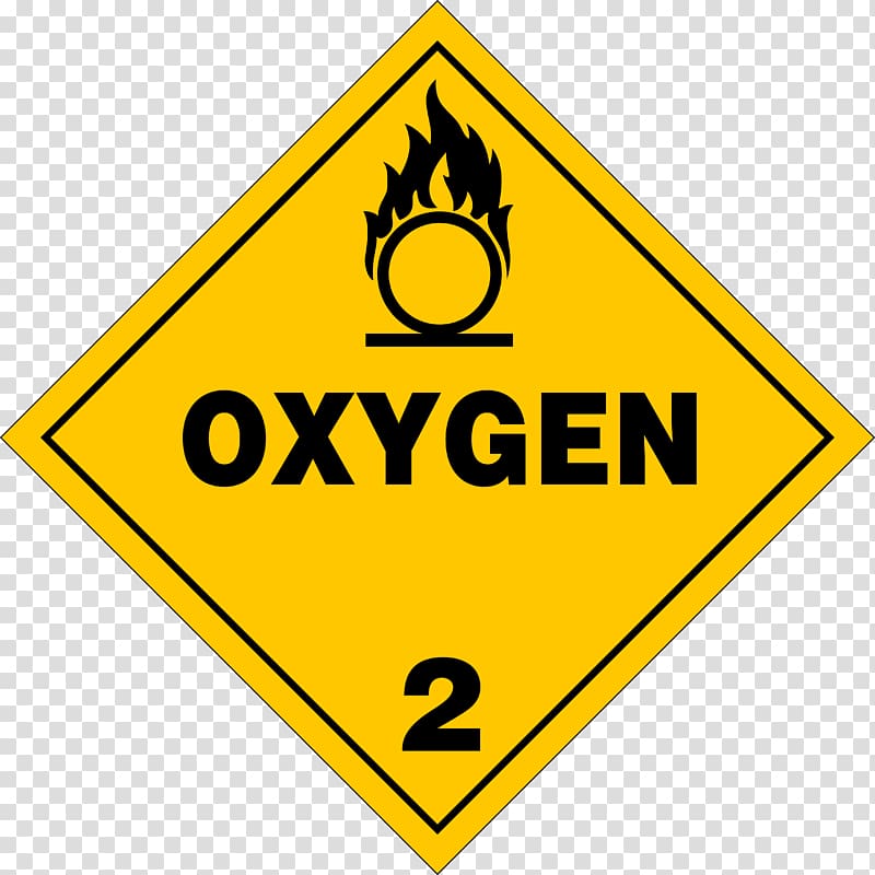 Hazmat Class 2 Gases Oxygen Placard Dangerous Goods Oxygen