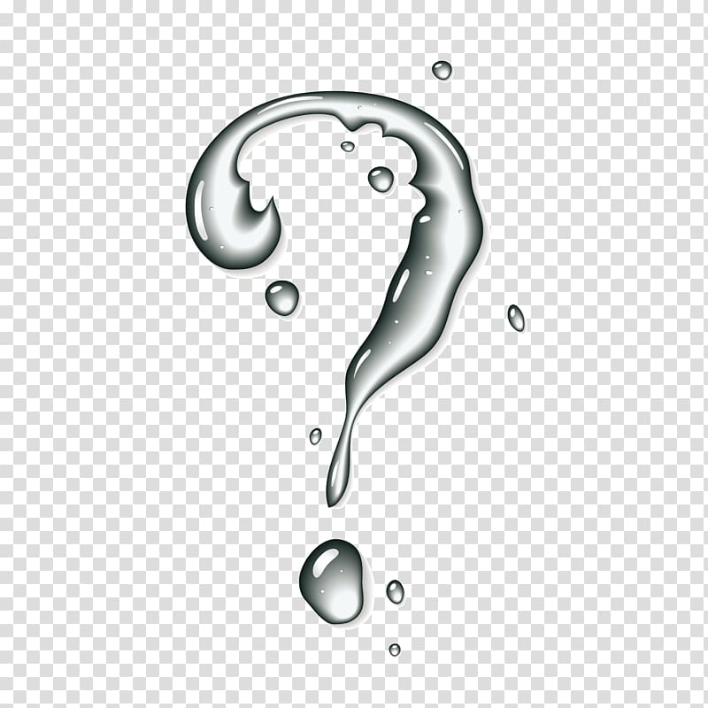 three-dimensional water mark question mark transparent background PNG clipart