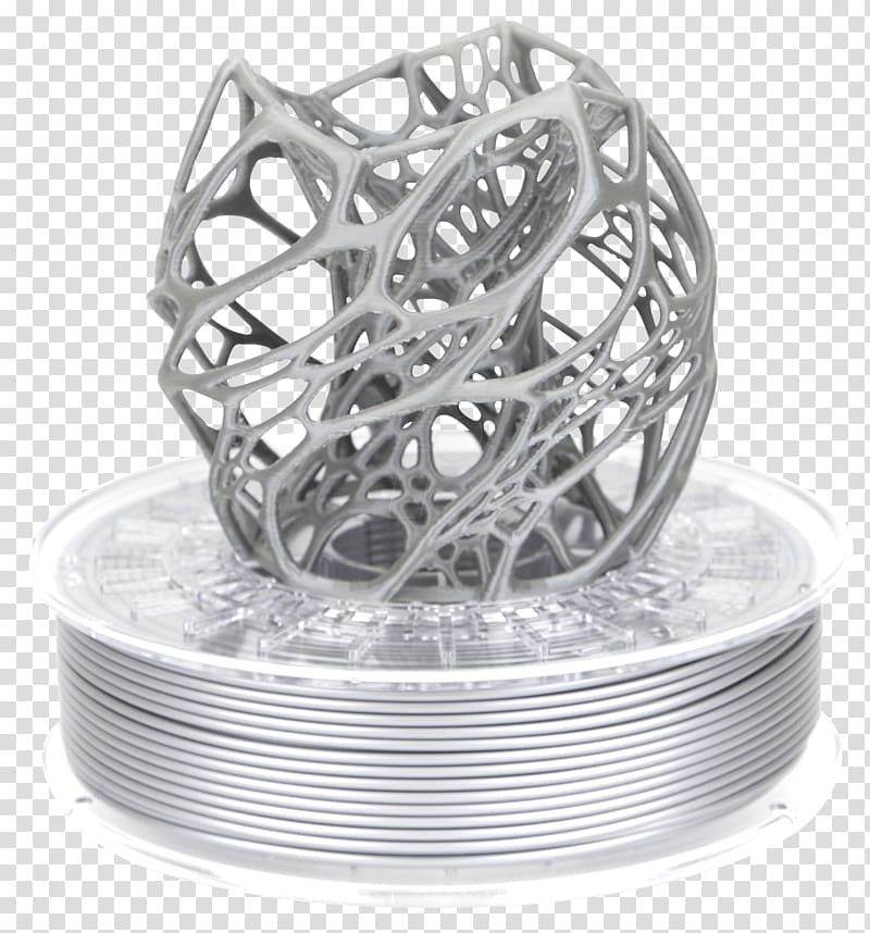 3D printing filament Polylactic acid Polyhydroxyalkanoates Plastic, silver transparent background PNG clipart