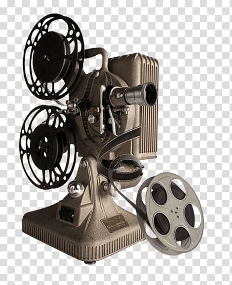 Gray reel-to-reel film projector, Vintage School Film Projector transparent  background PNG clipart