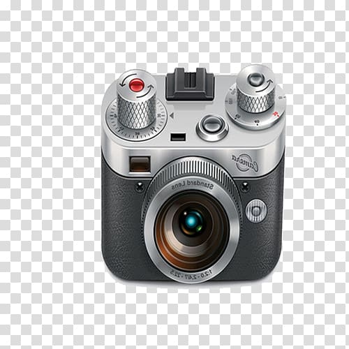 Digital SLR Camera lens Single-lens reflex camera, White + Gray camera transparent background PNG clipart