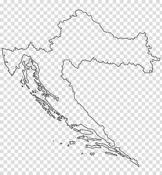 Blank map Zagreb Drawing Geography, Croatia map transparent background PNG clipart