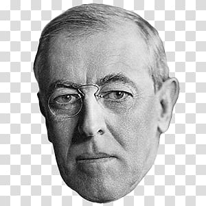 grayscale of man, Woodrow Wilson transparent background PNG clipart