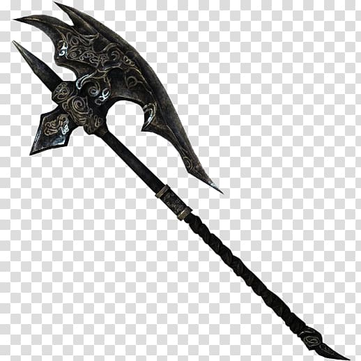 The Elder Scrolls V: Skyrim Oblivion Battle axe The Elder Scrolls III: Morrowind Weapon, Axe transparent background PNG clipart