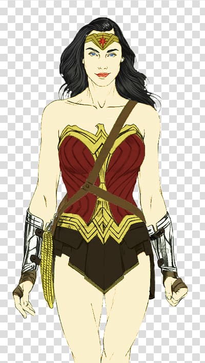 Superhero Costume design Illustration Supervillain, gal gadot wonder woman transparent background PNG clipart