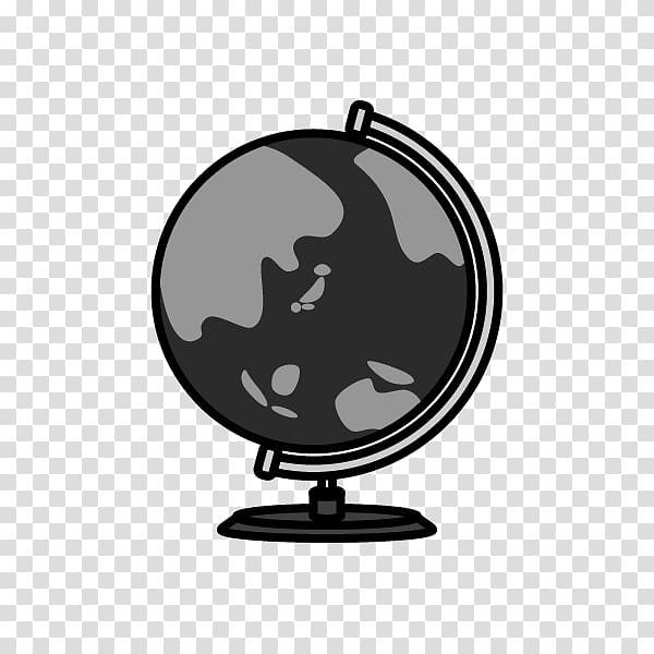 Black and white Globe Monochrome painting , monochrome transparent background PNG clipart