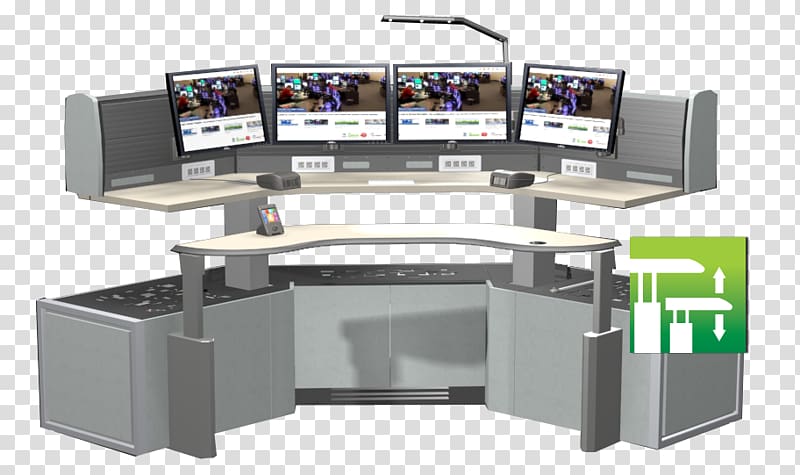 Desk Business Poster Display device, Control room transparent background PNG clipart