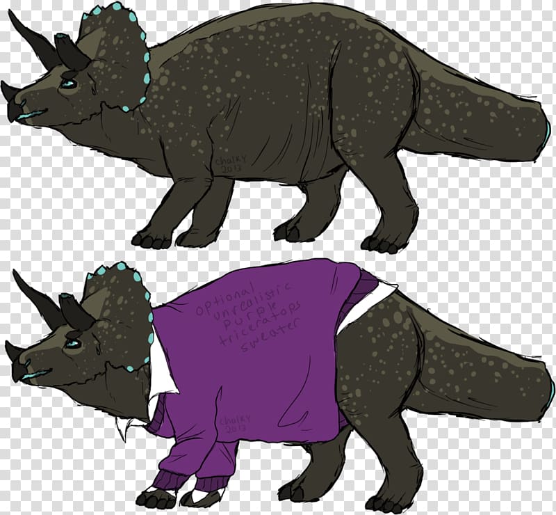 Triceratops Cattle Mammal Fauna Cartoon, chalk box transparent background PNG clipart