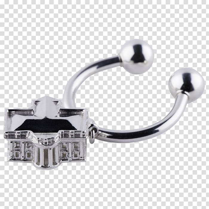 White House Silver Key Chains, white house transparent background PNG clipart