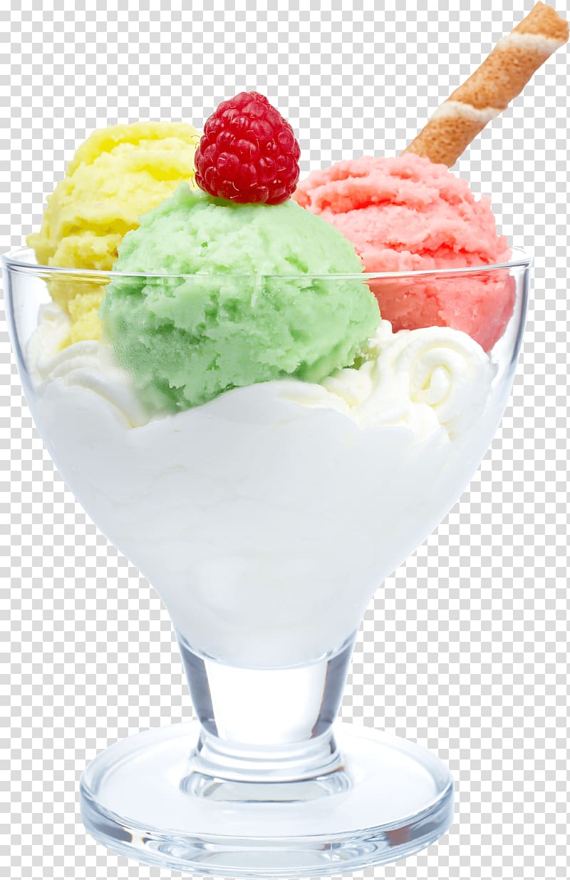 ice cream with raspberry, Large Icecream transparent background PNG clipart