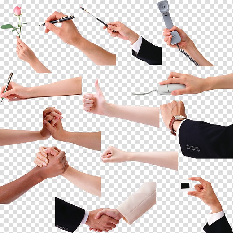 hand collage, Hand Gesture, Various hand posture design PSD layered material 2 free transparent background PNG clipart