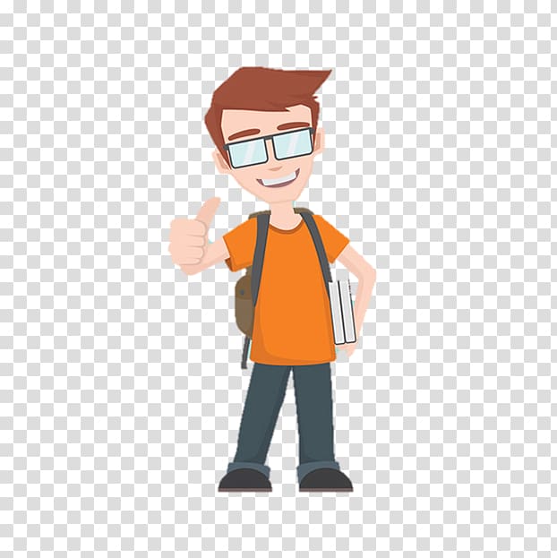 College student animation png