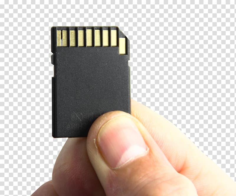 Flash memory Memory card Computer memory, Hand Holding Memory Card transparent background PNG clipart