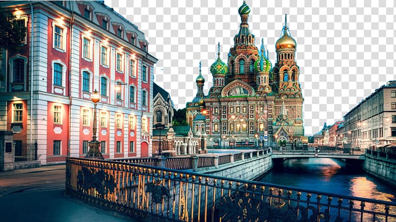 multicolored concrete bridge near river illustration, Church of the Savior on Blood Winter Palace Peter the Great St. Petersburg Polytechnic University Moscow Imop Spbgpu, St. Petersburg, Russia four transparent background PNG clipart