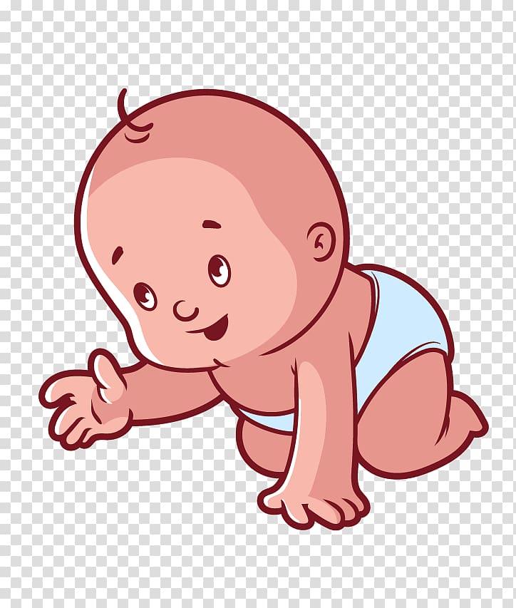 Diaper Infant Crawling Illustration, Cartoon Baby transparent background PNG clipart