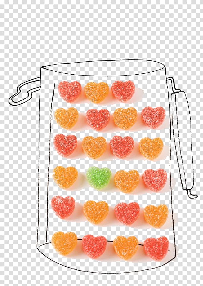 Gumdrop Drawing Candy , Hand-painted jar of sugar transparent background PNG clipart