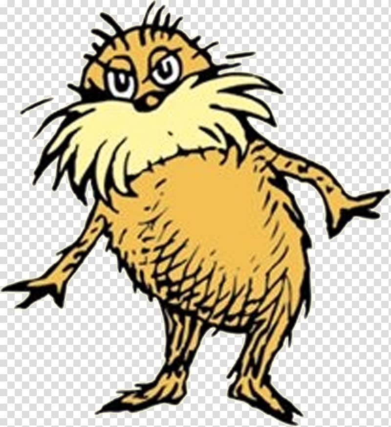 The Lorax The Cat in the Hat Once-ler Thing One Martha May Whovier, Lorax transparent background PNG clipart