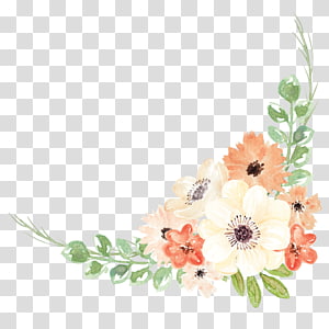 watercolor flowers transparent background PNG clipart thumbnail