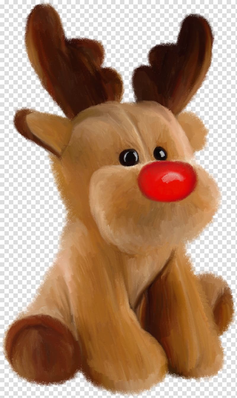 Reindeer Santa Claus Christmas, Cartoon Reindeer transparent background PNG clipart