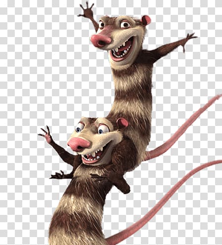 brown animal cartoon characters, Ice Age Tyler and Dan transparent background PNG clipart
