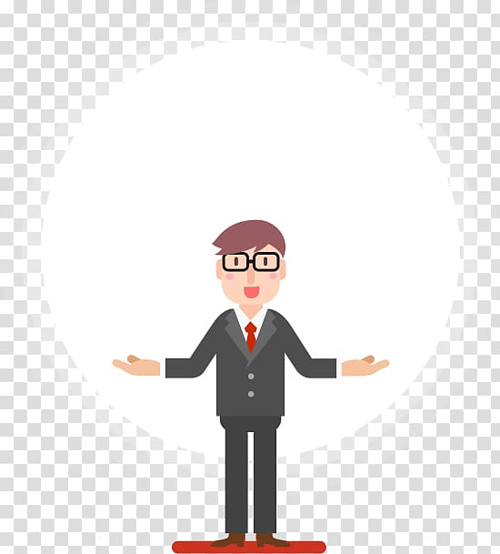 man wearing black suit jacket and pants , Cartoon Character Illustration, Business Character transparent background PNG clipart