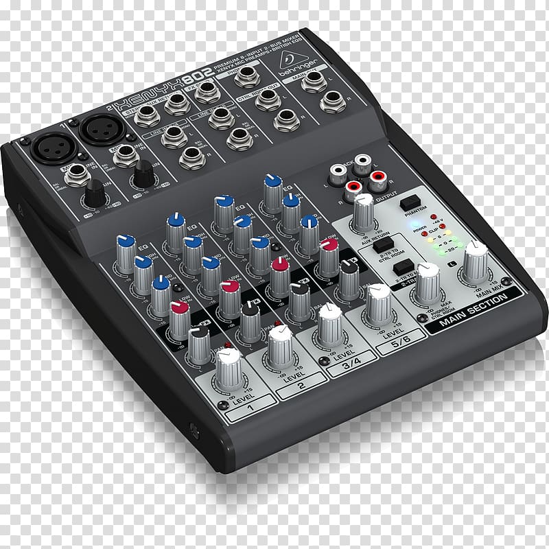 Microphone Behringer Xenyx 802 Audio Mixers Behringer Xenyx 502 Behringer Xenyx 302USB, microphone transparent background PNG clipart