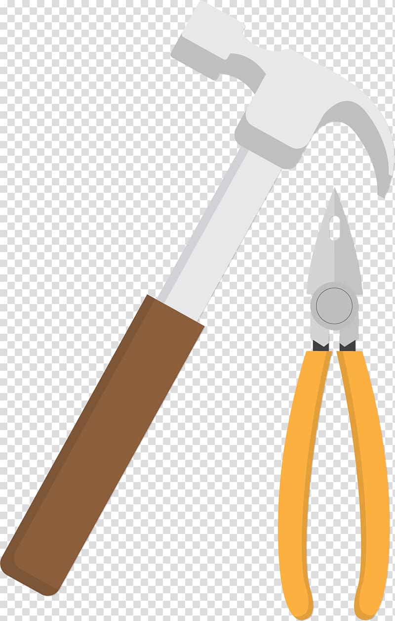 Tool Hammer Woodworking, pliers hammer transparent background PNG clipart