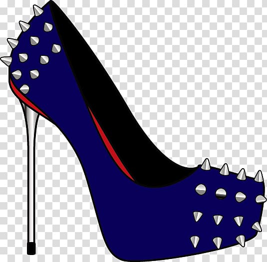 Shoe High-heeled footwear Cartoon, Rivet high heels transparent background PNG clipart