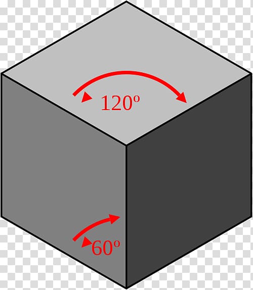 Isometric projection Cube Projection affine 2D computer graphics Orthographic projection, time axis transparent background PNG clipart