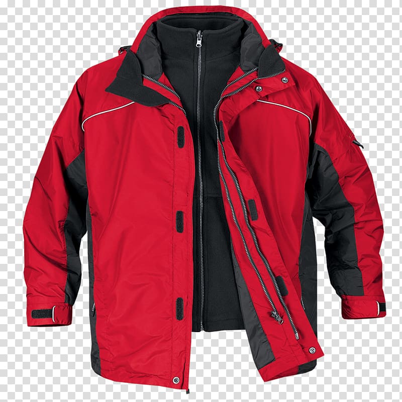 black and red zip-up jacket, T-shirt Jacket, Red Jacket transparent background PNG clipart