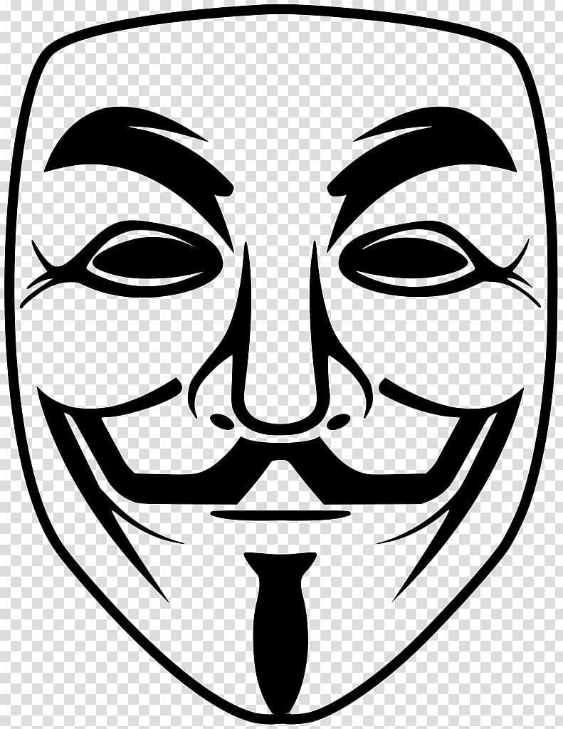 T-shirt Guy Fawkes mask Anonymous V for Vendetta, anonymous mask transparent background PNG clipart