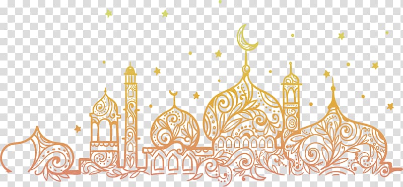 Fasting in Islam Ramadan Illustration, Hand-painted religious church posters, mosque illustration transparent background PNG clipart