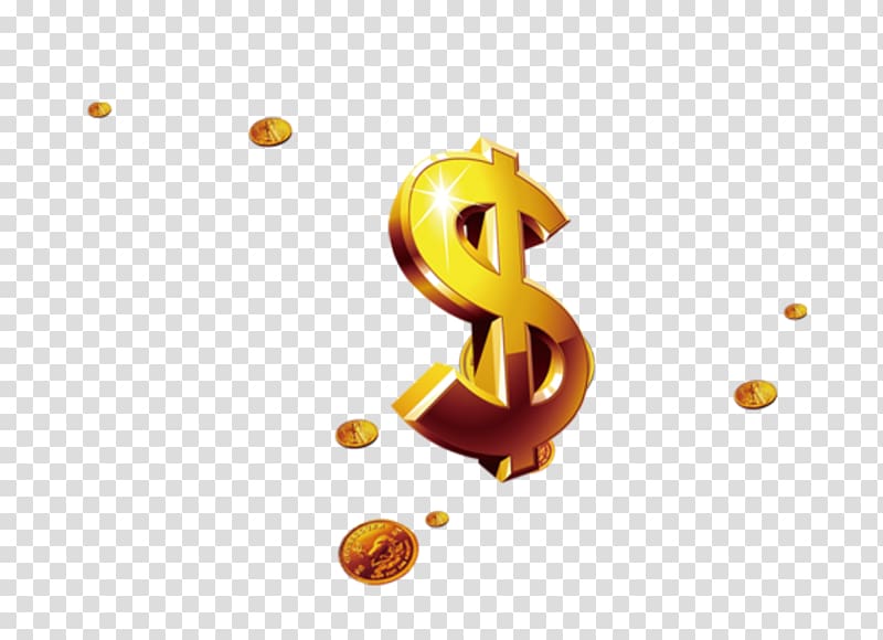 United States Dollar Coin Icon, Financial gold transparent background PNG clipart