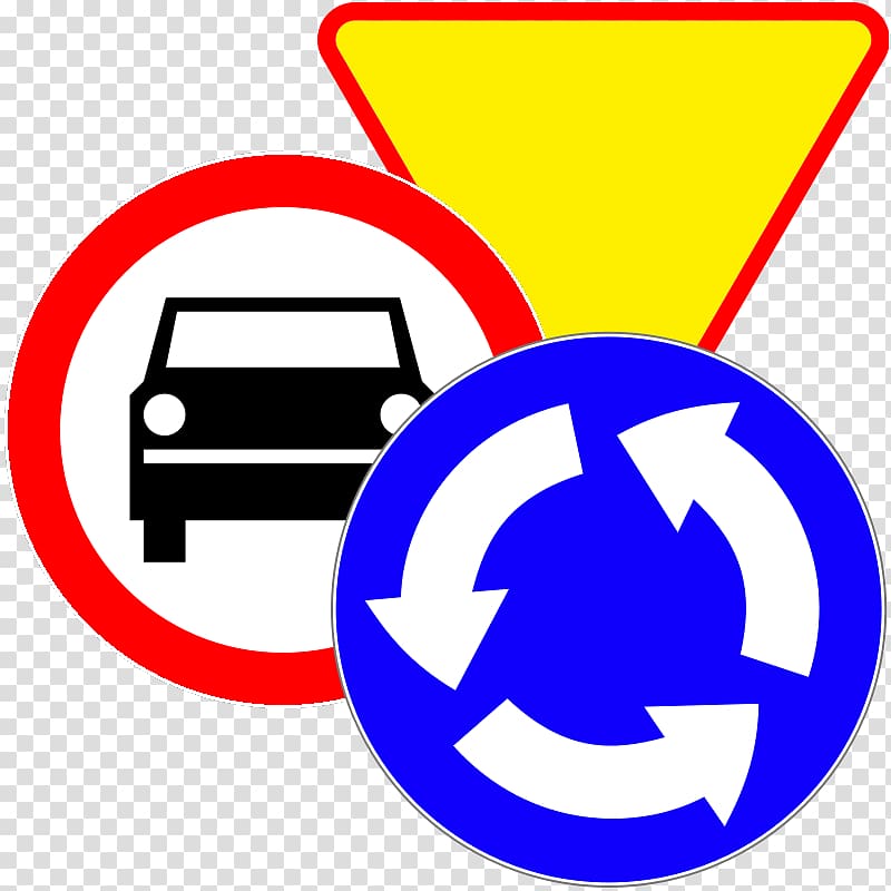 Mandatory sign Traffic sign Priority to the right Road, road transparent background PNG clipart