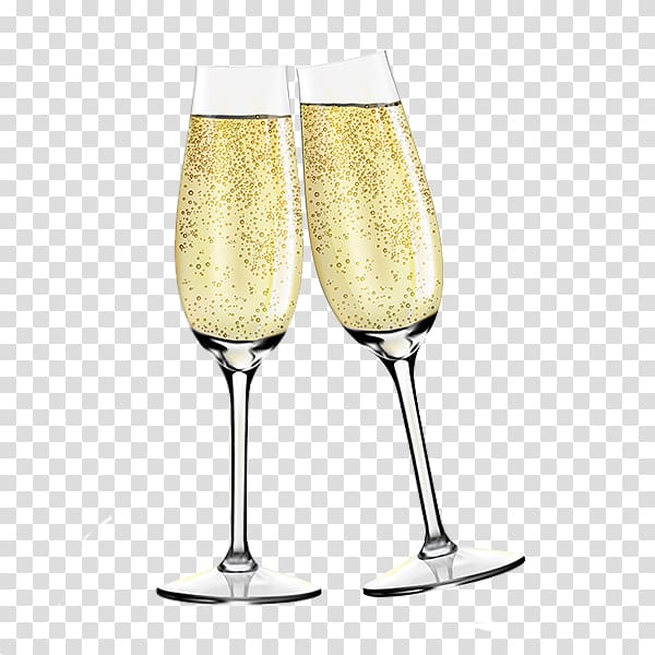 Champagne glass New Year, champagne transparent background PNG clipart