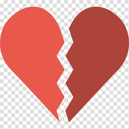 red broken heart , Broken heart Computer Icons Divorce, Heartbreak transparent background PNG clipart