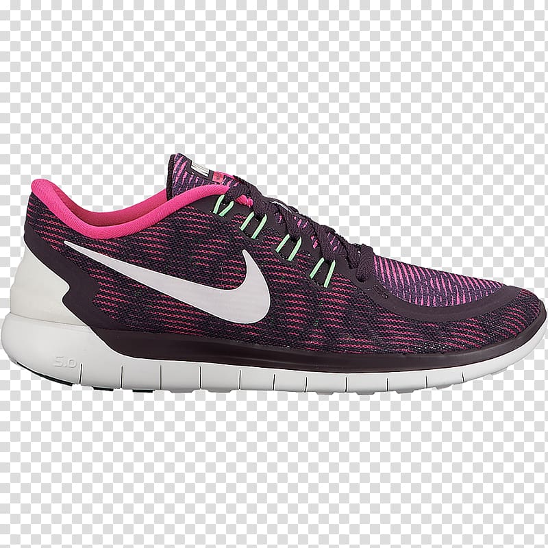 Nike Free Sneakers Shoe Running, pink purple watercolor transparent background PNG clipart