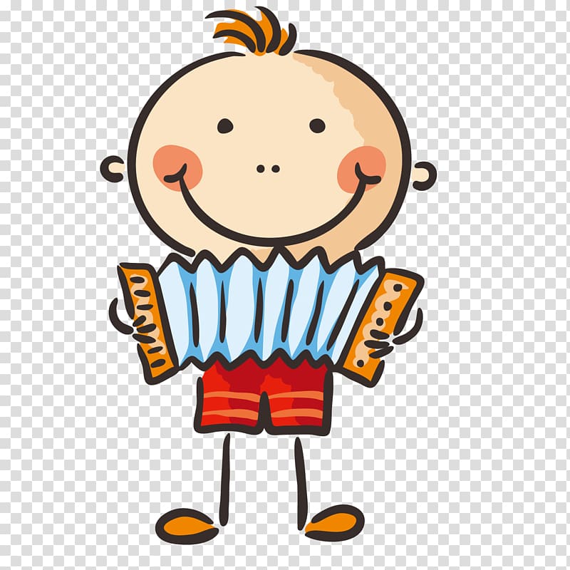 Musical instrument Play Child , the boy with the accordion transparent background PNG clipart