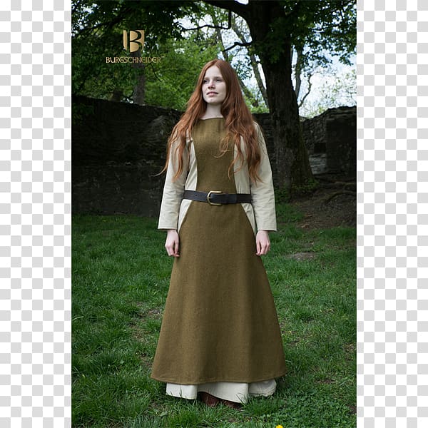 Middle Ages Surcoat Dress Robe English medieval clothing, dress transparent background PNG clipart