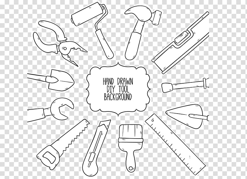 Tool , Carpentry background drawing tools by hand transparent background PNG clipart