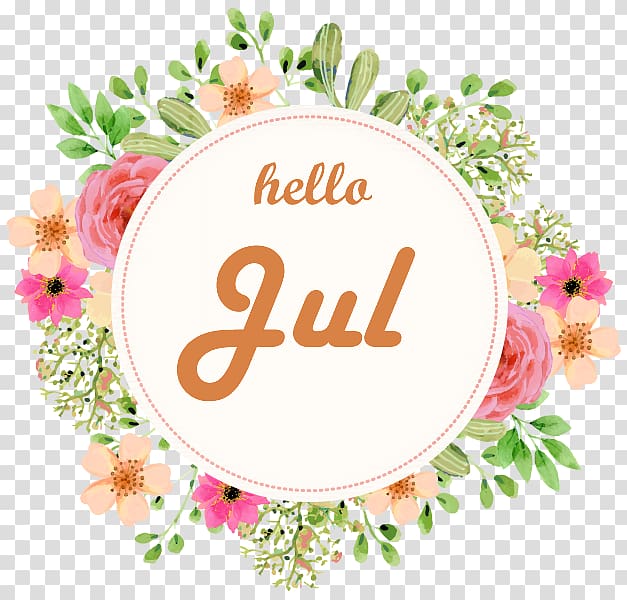 Hello July., others transparent background PNG clipart