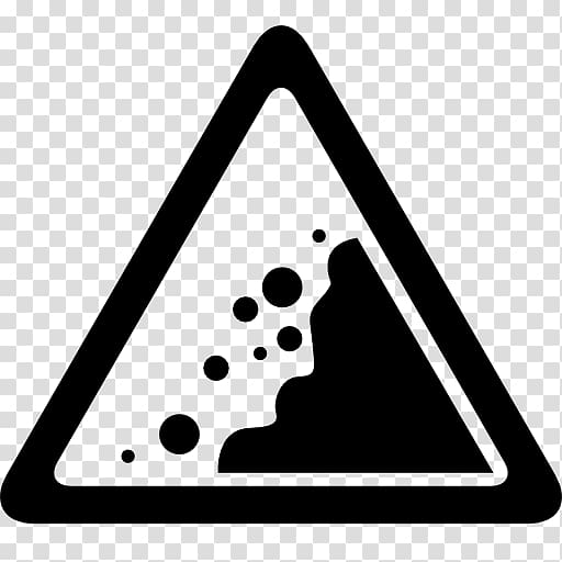 Landslide Warning sign Symbol Computer Icons, symbol transparent background PNG clipart